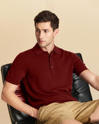Jacquard Wool Polo Shirt
