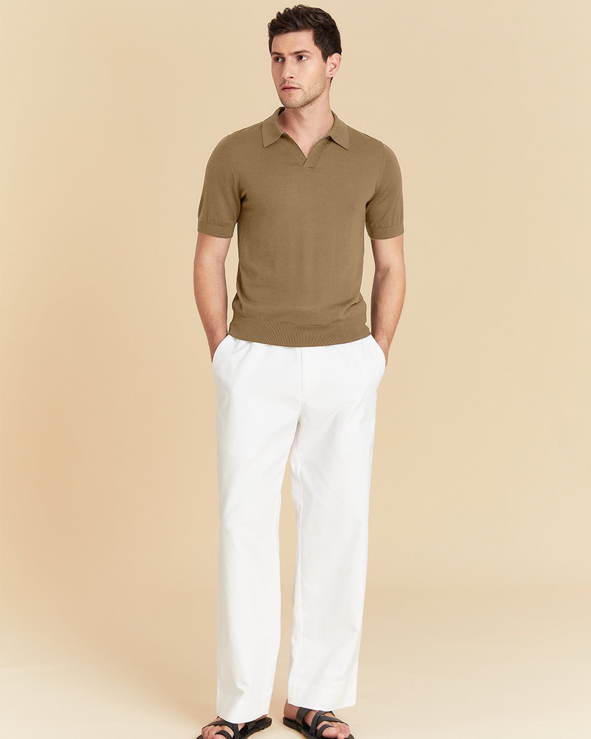Wool Silk Polo Shirt