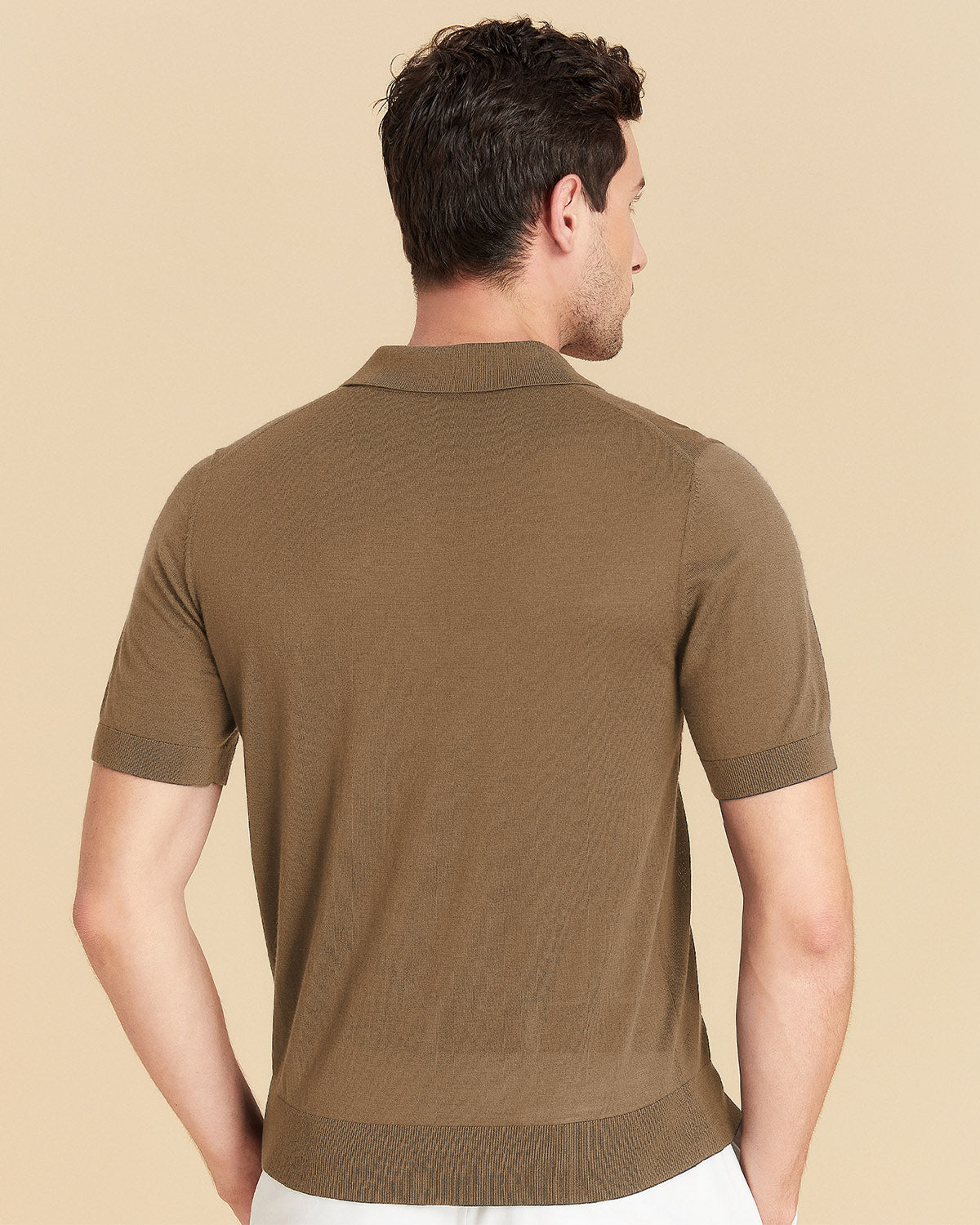 Wool Silk Polo Shirt