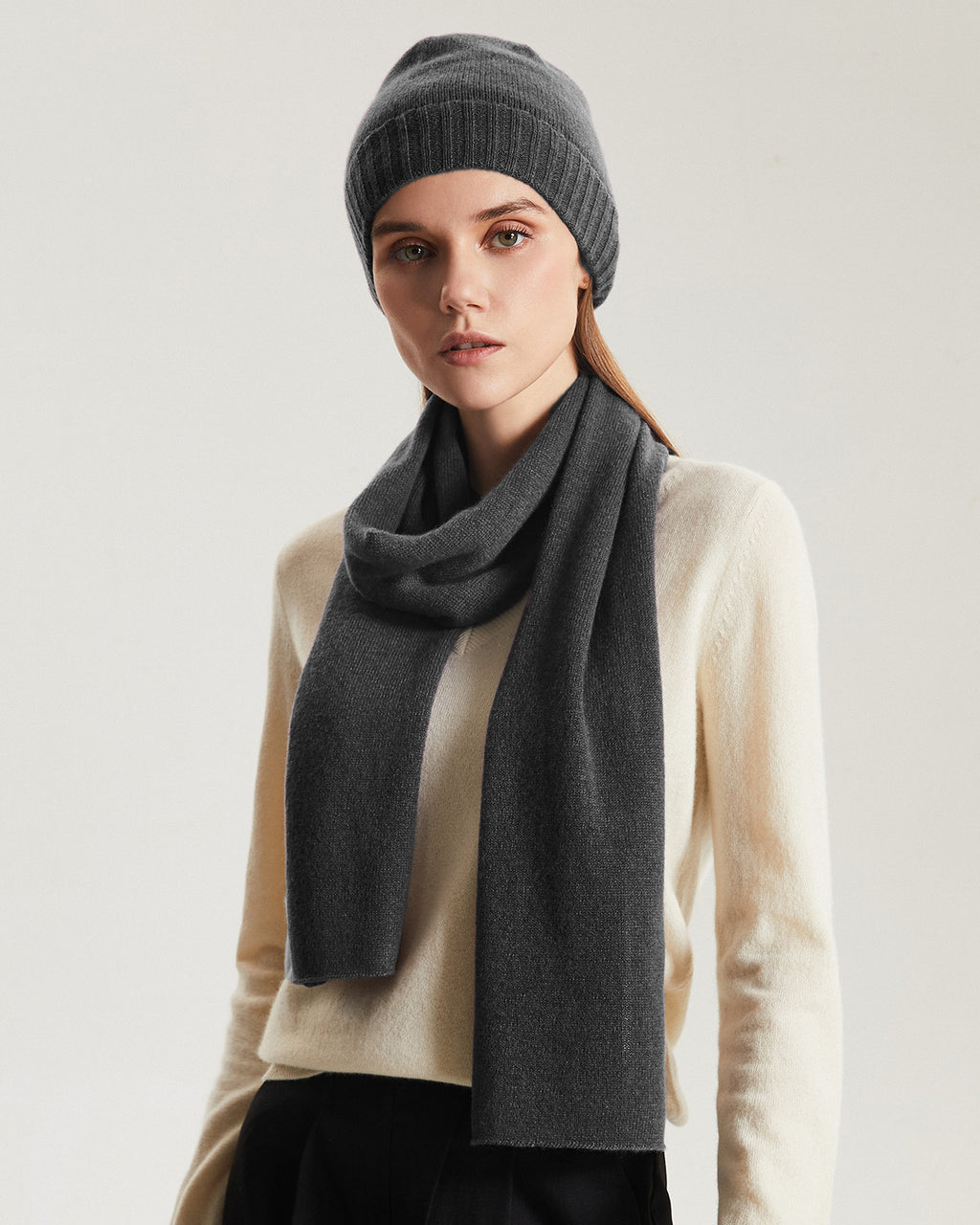 Cashmere Beanie & Scarf Set