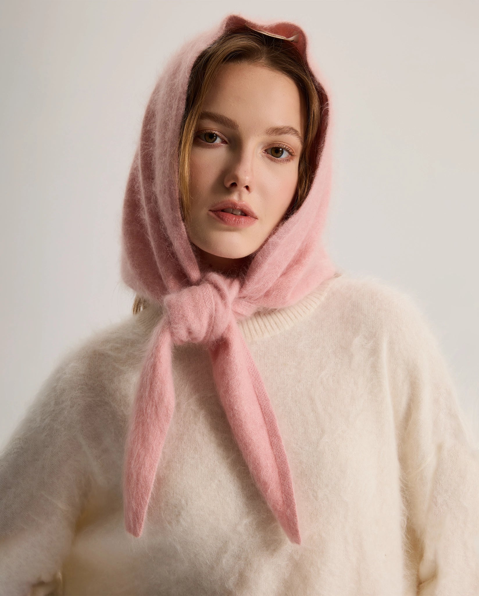 Brushed Cashmere Triangle Scarf