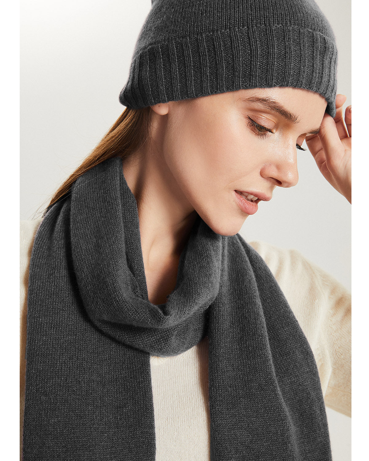 Cashmere Beanie & Scarf Set