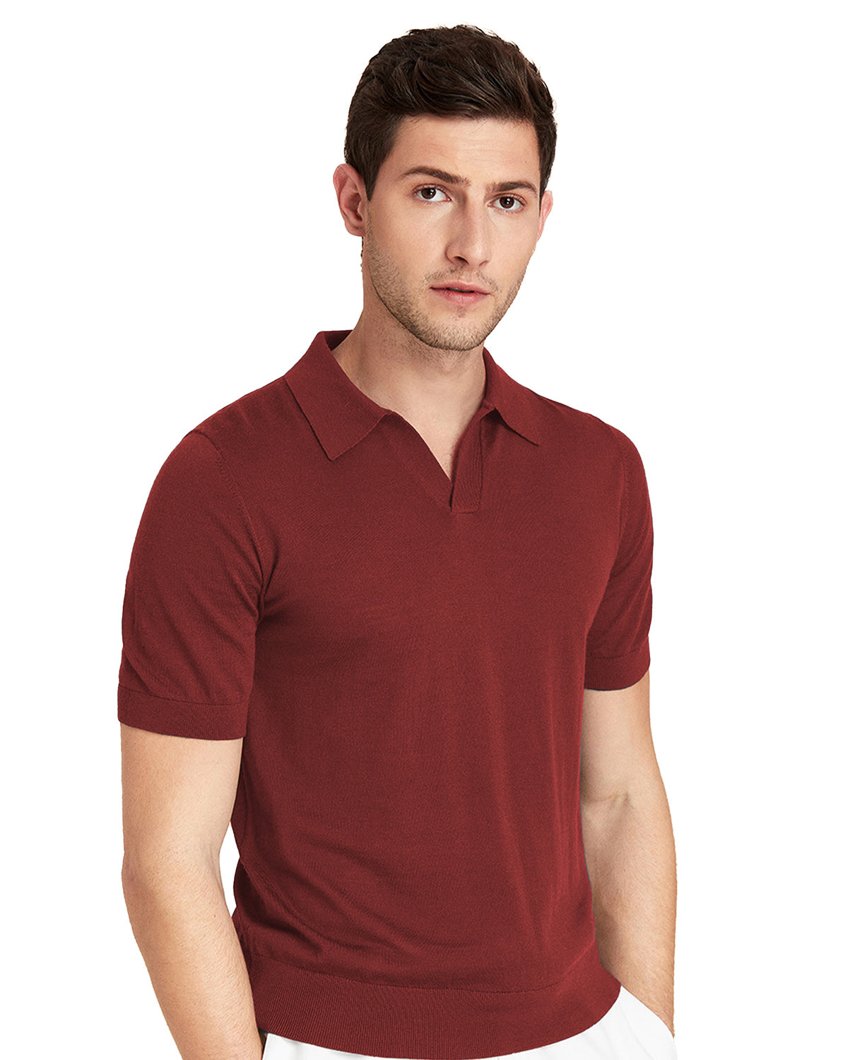 Wool Silk Polo Shirt