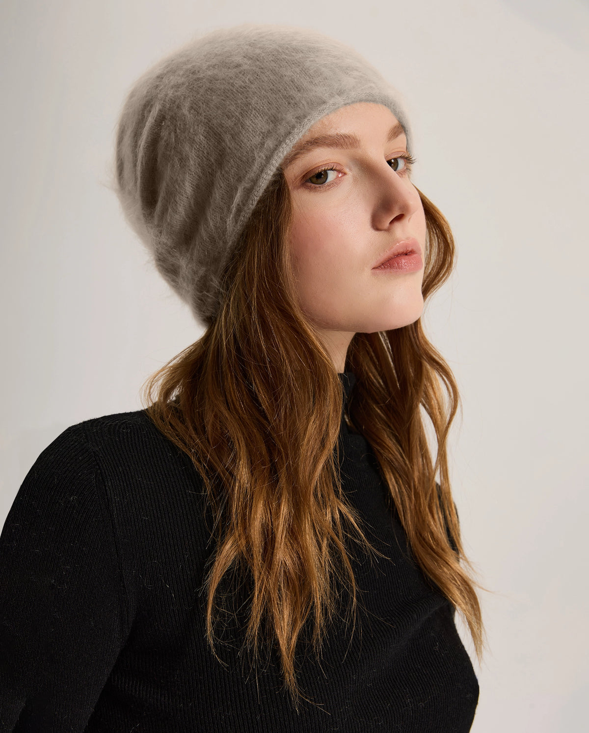 Brushed Cashmere Ski Beanie