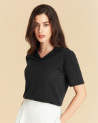 Woo Silk Polo T Shirt
