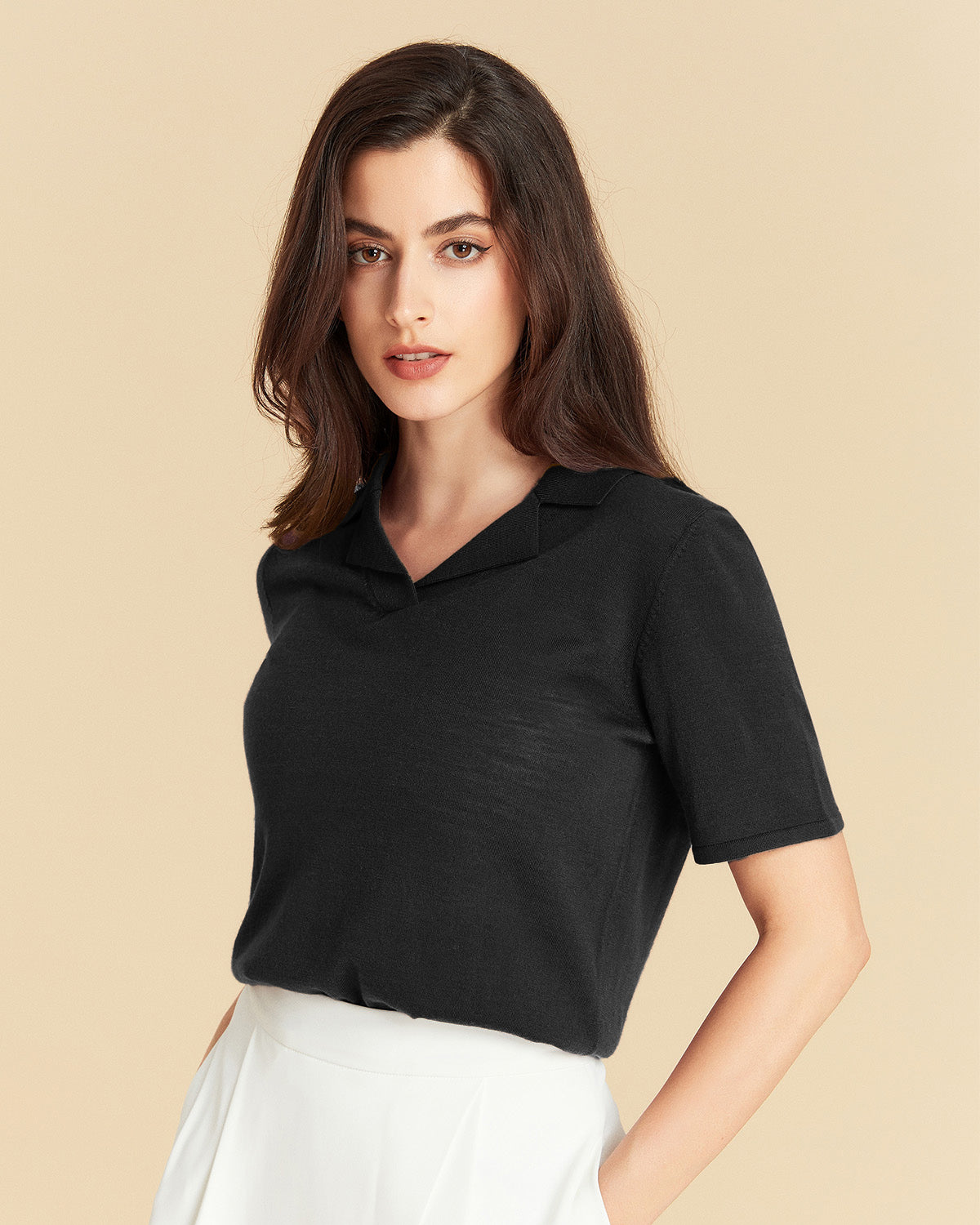 Woo Silk Polo T Shirt