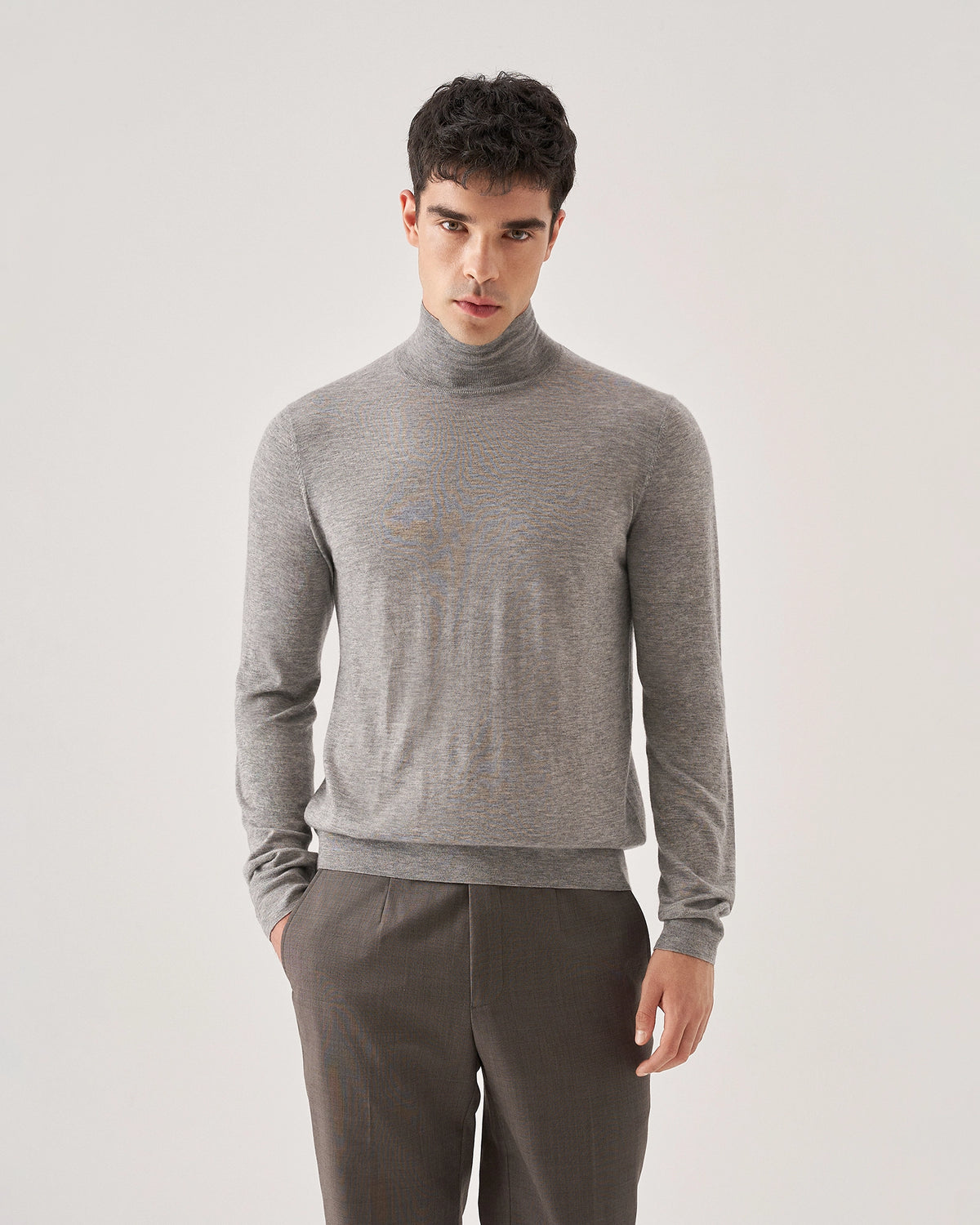 Ultra-Light Mock-Neck Cashmere Sweater