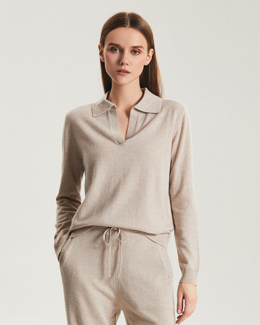 Cashmere Polo Sweater