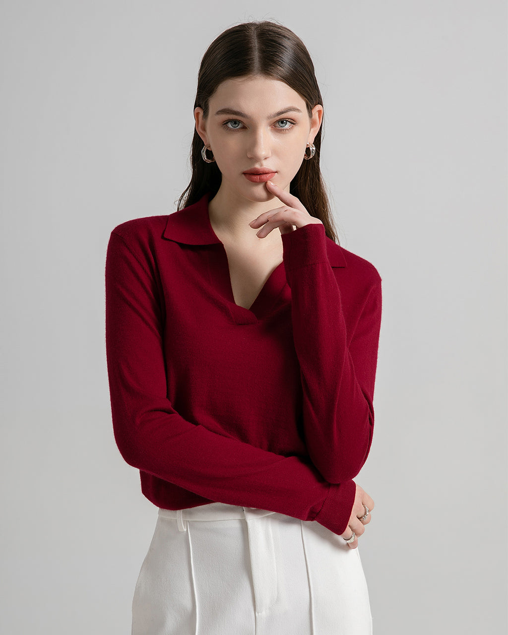 Super Lightweight Worsted Cashmere Polo