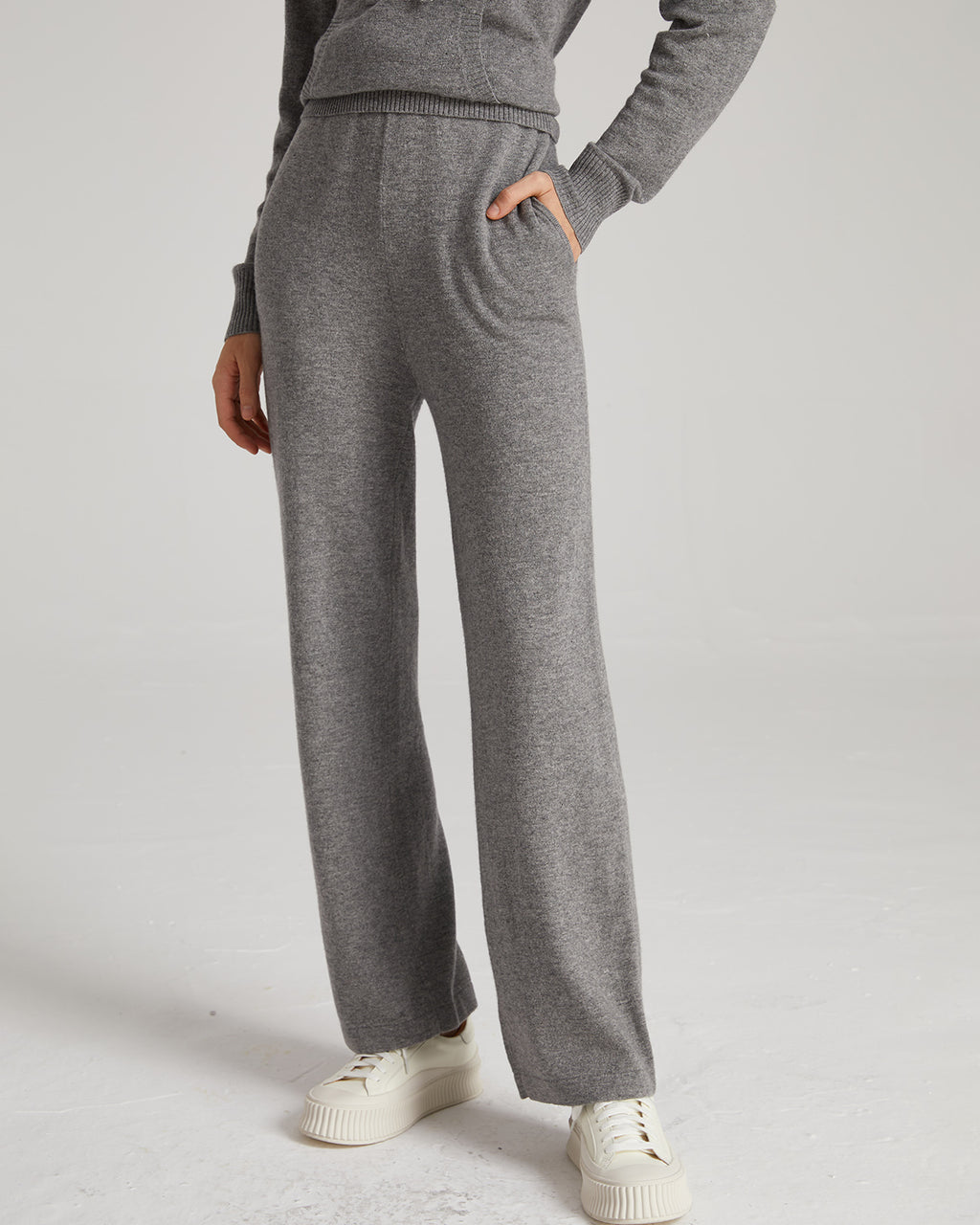Wide Leg Cashmere Pants