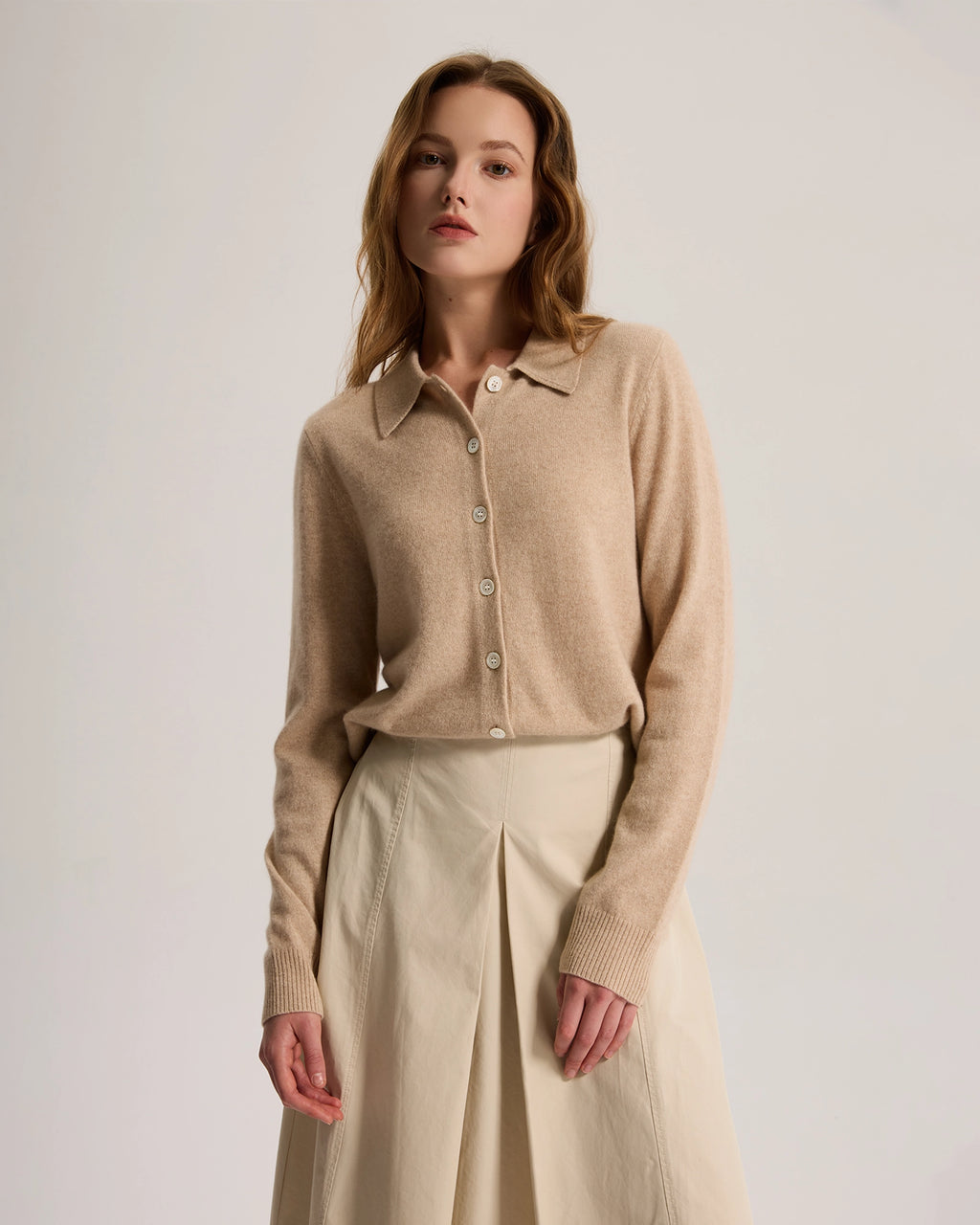 cashmere button down cardigan
