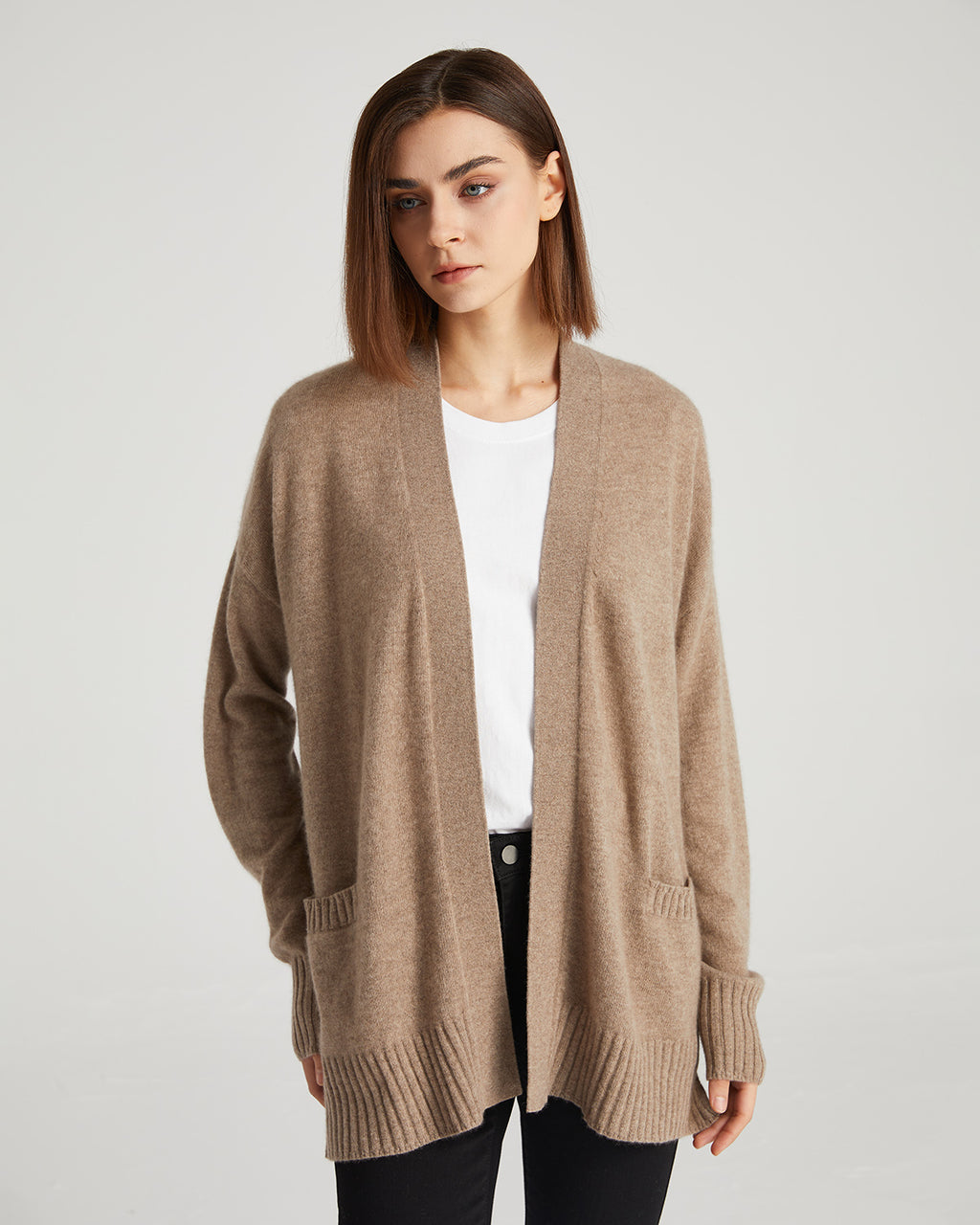 Front Open Cashmere Cardigan