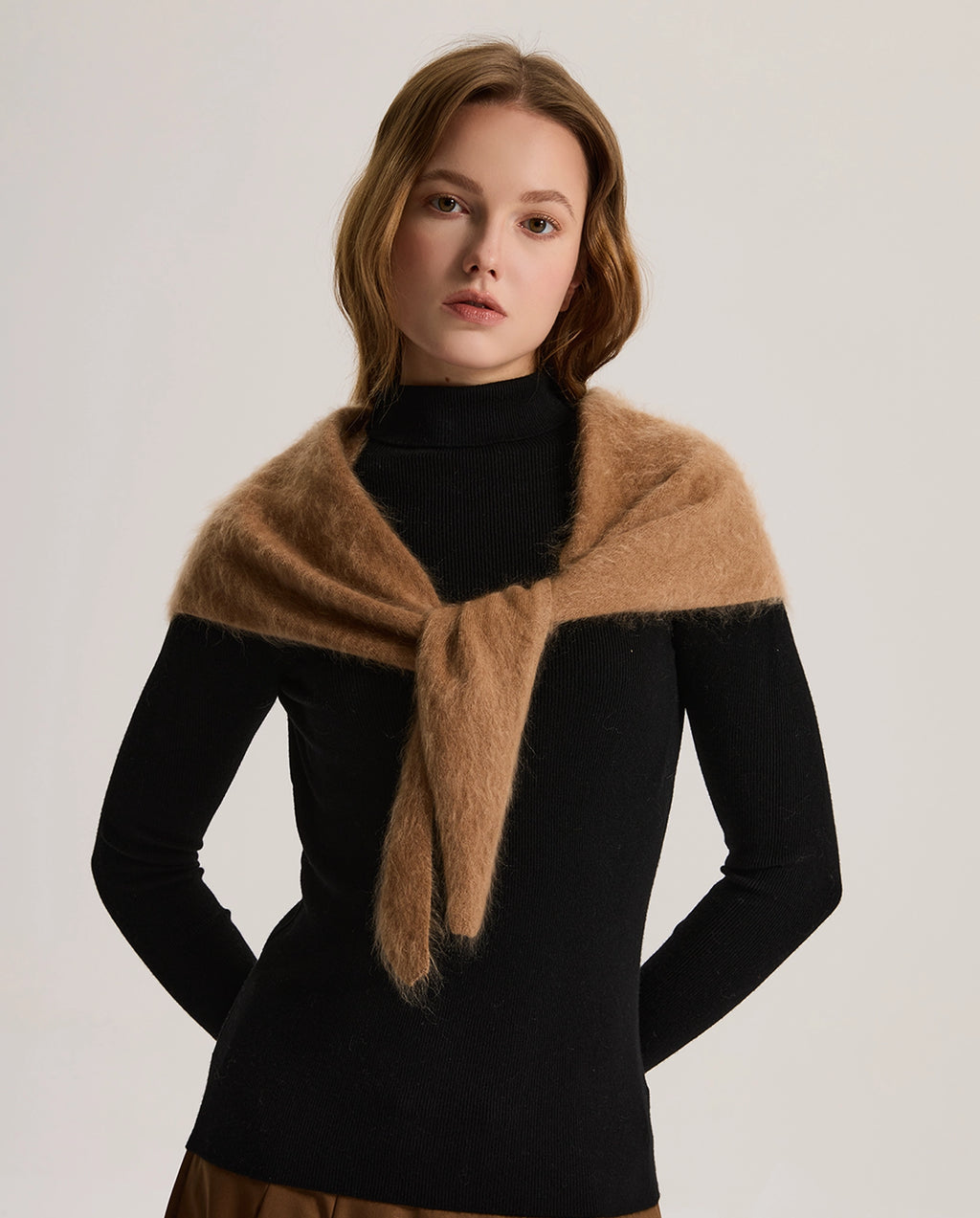 Brushed Cashmere Triangle Scarf