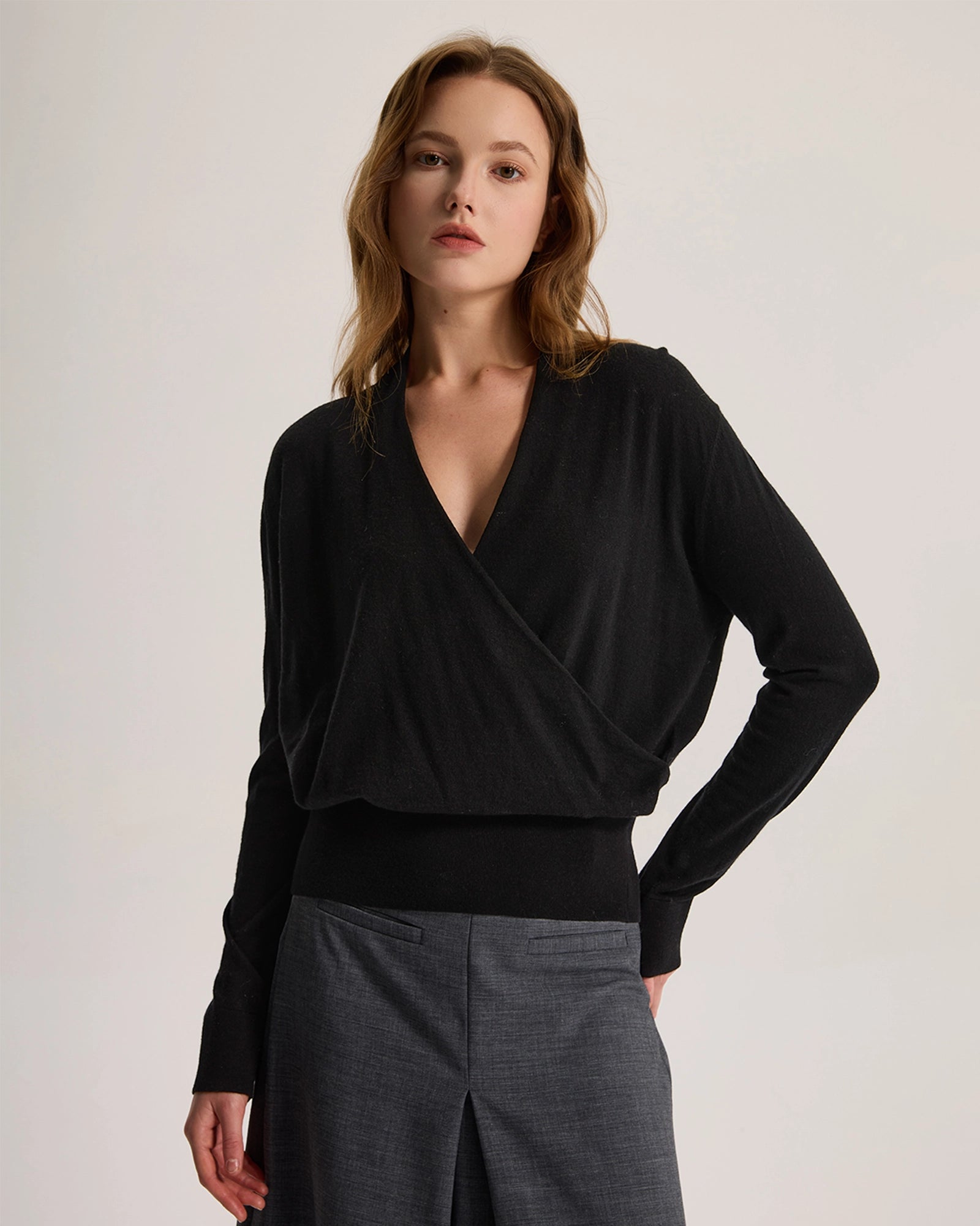 Lightweight Oversize Worsted Cashmere Sweater