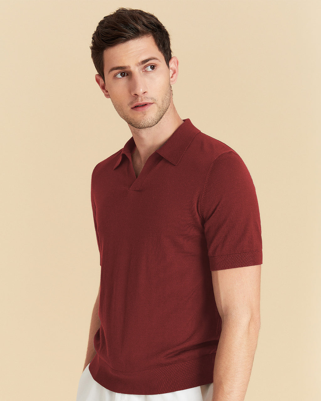 Wool Silk Polo Shirt