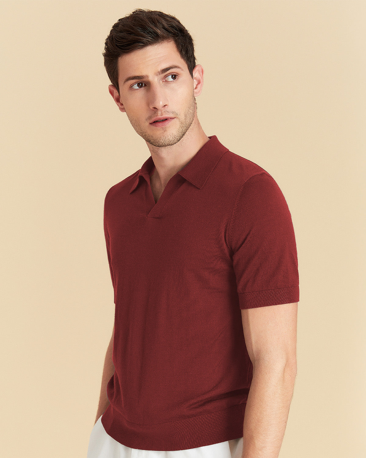 Wool Silk Polo Shirt