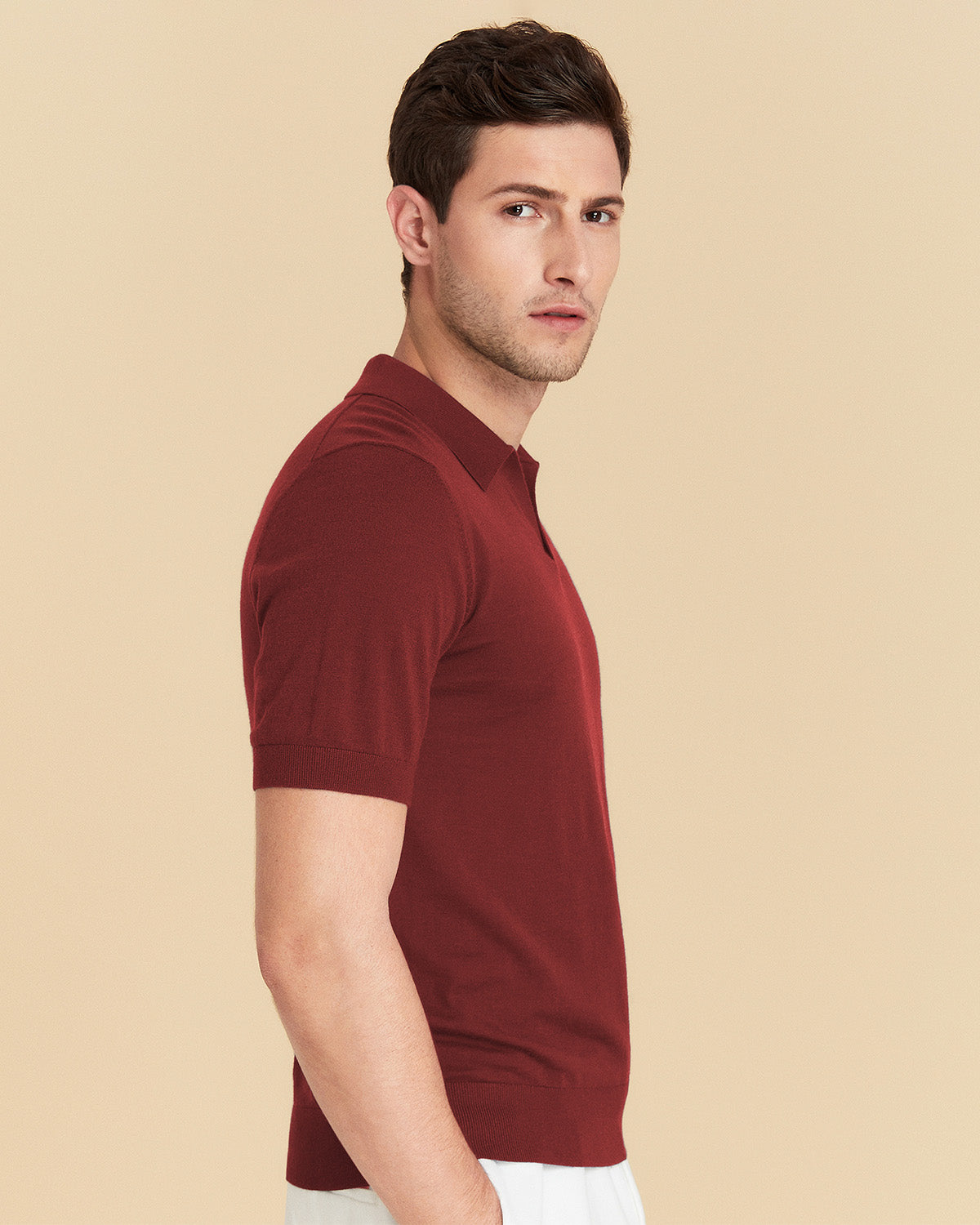 Wool Silk Polo Shirt