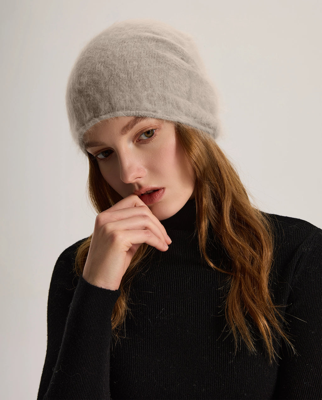 Brushed Cashmere Ski Beanie