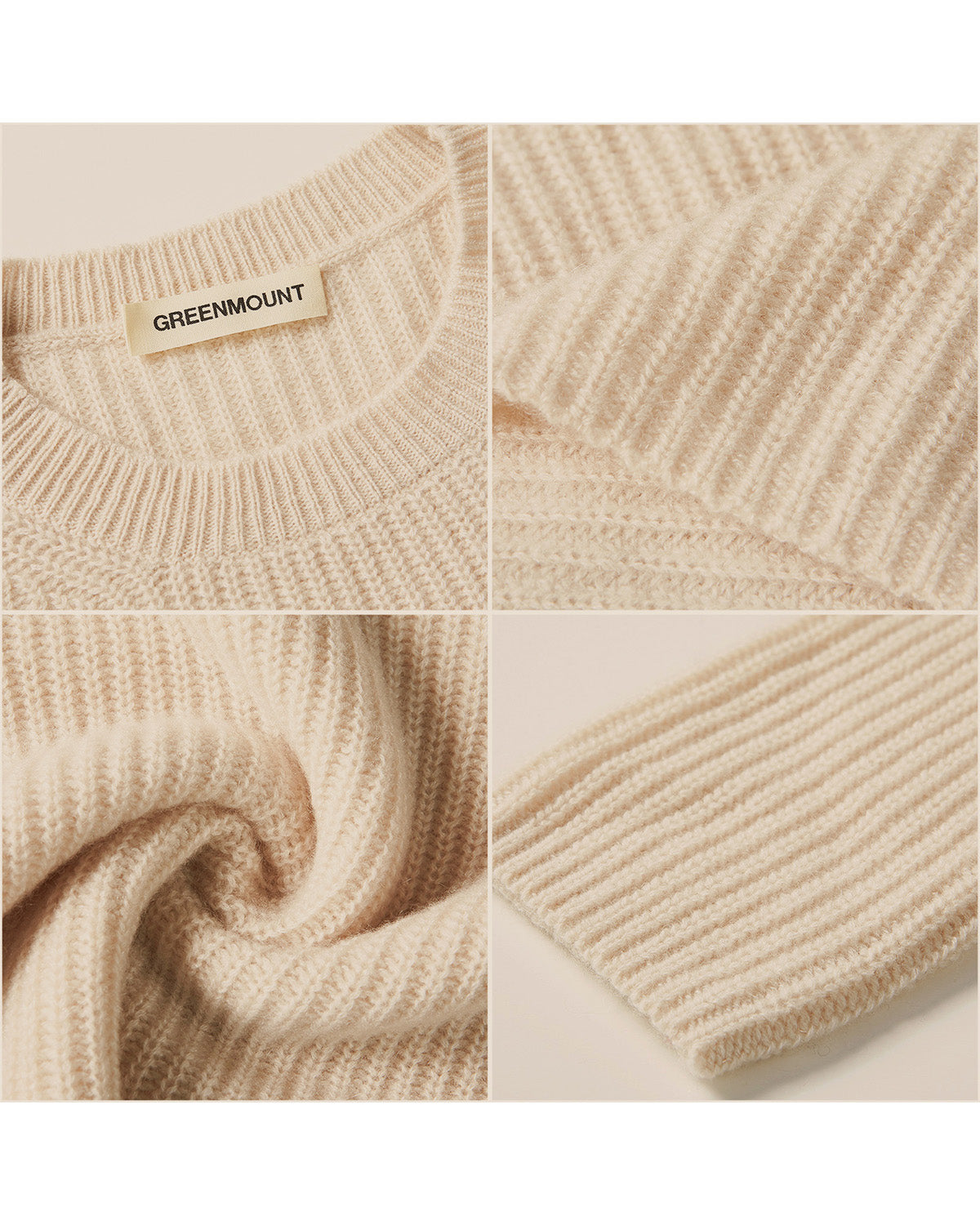 Half-Cardigan Crewneck Cashmere Sweater