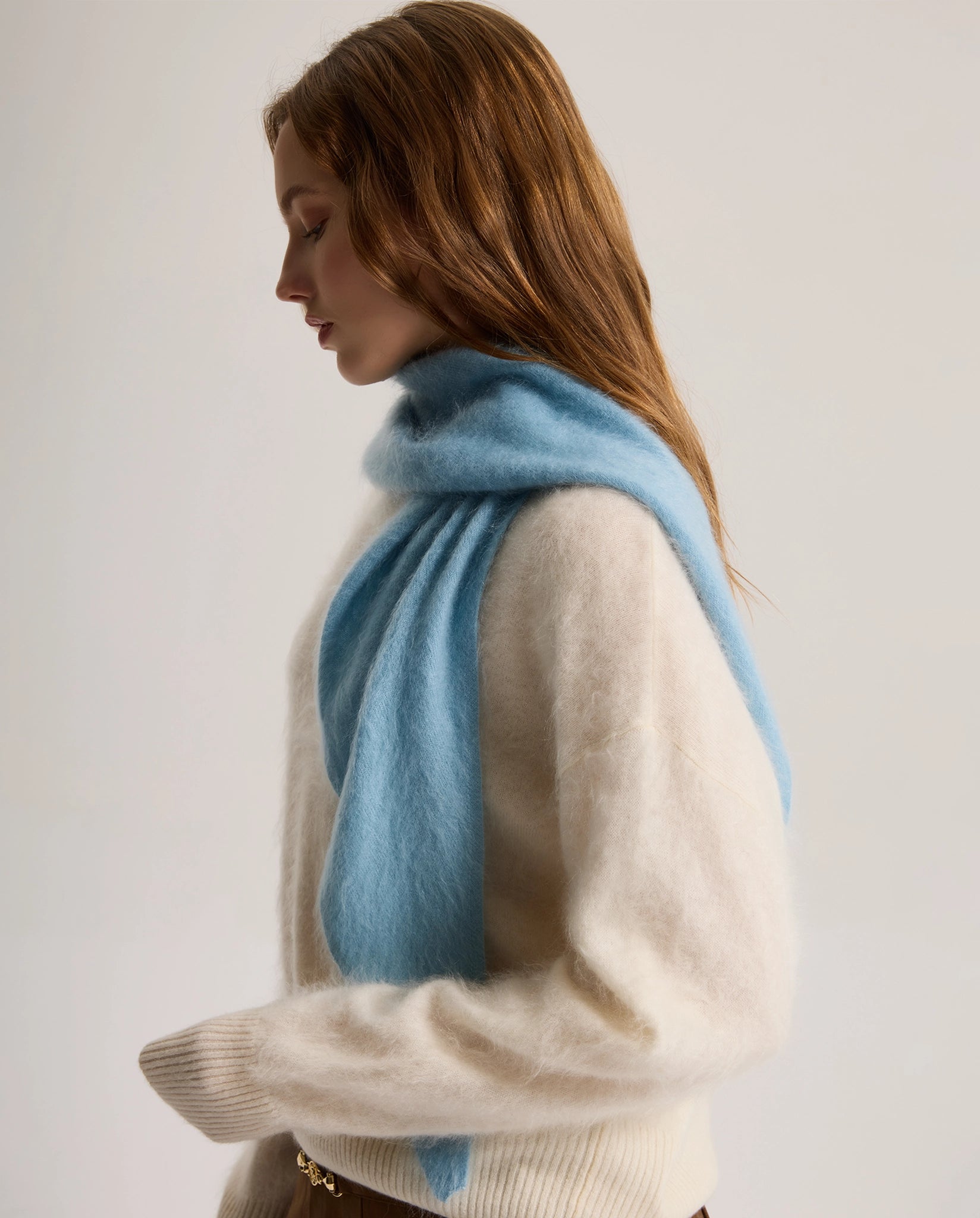 Brushed Cashmere Triangle Scarf