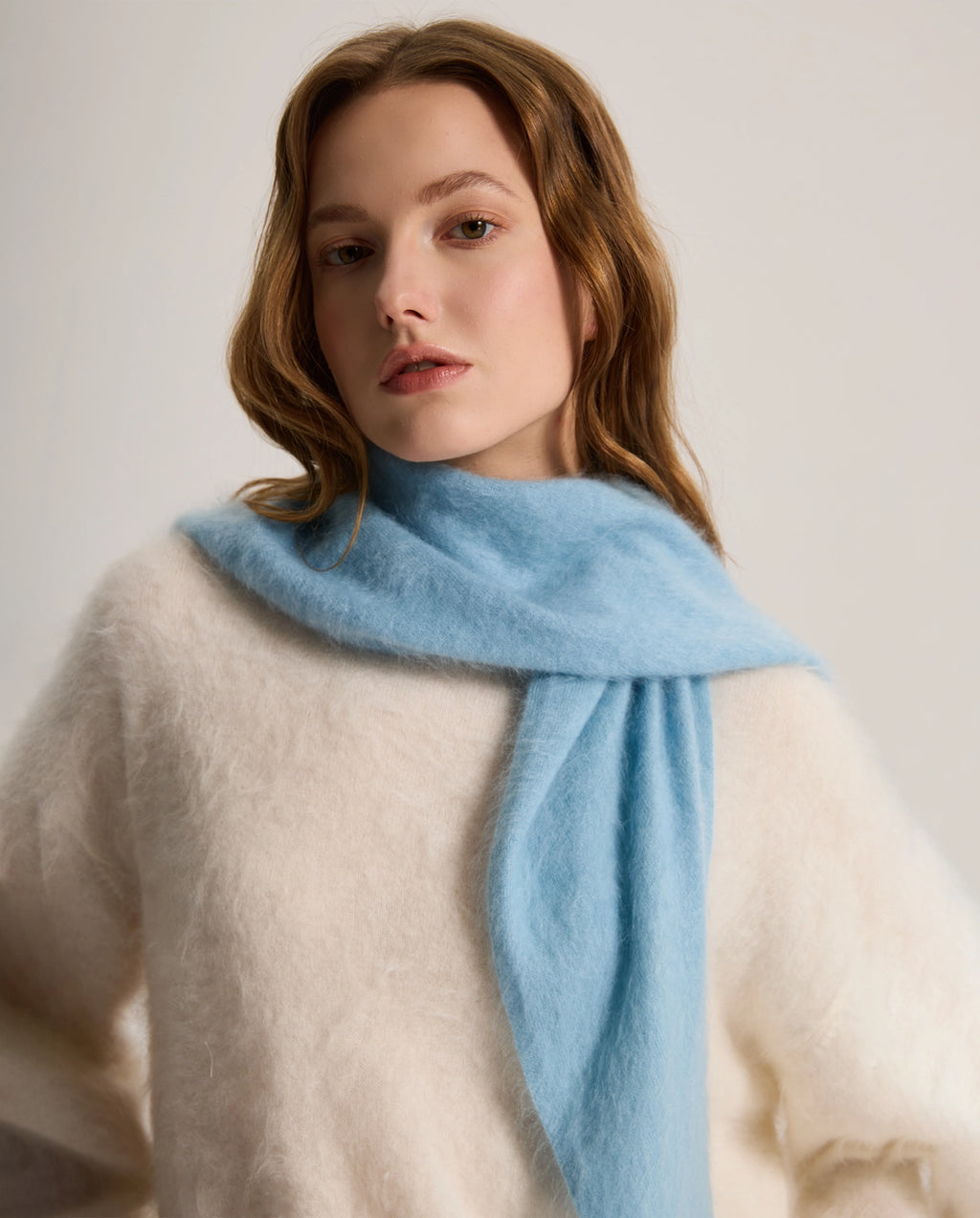 Brushed Cashmere Triangle Scarf