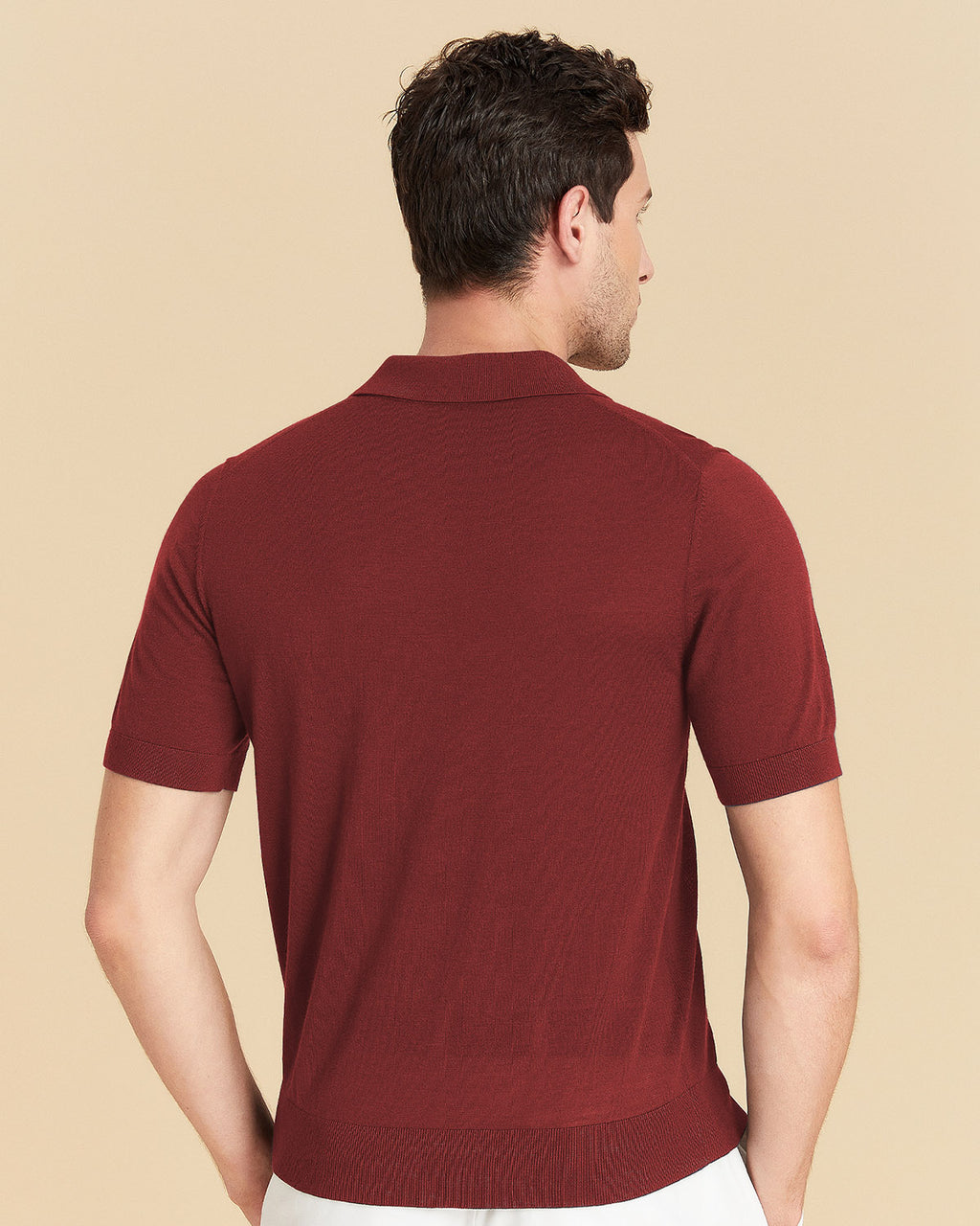 Wool Silk Polo Shirt