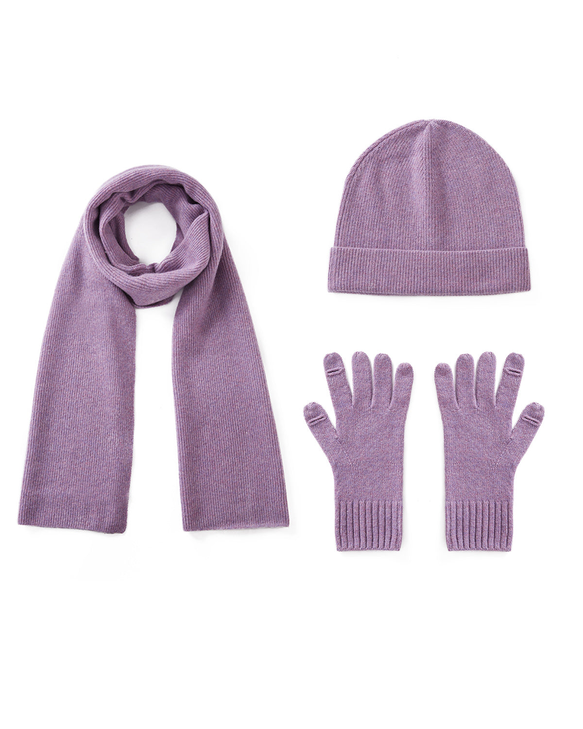 Cashmere Scarf Beanie Gloves Set