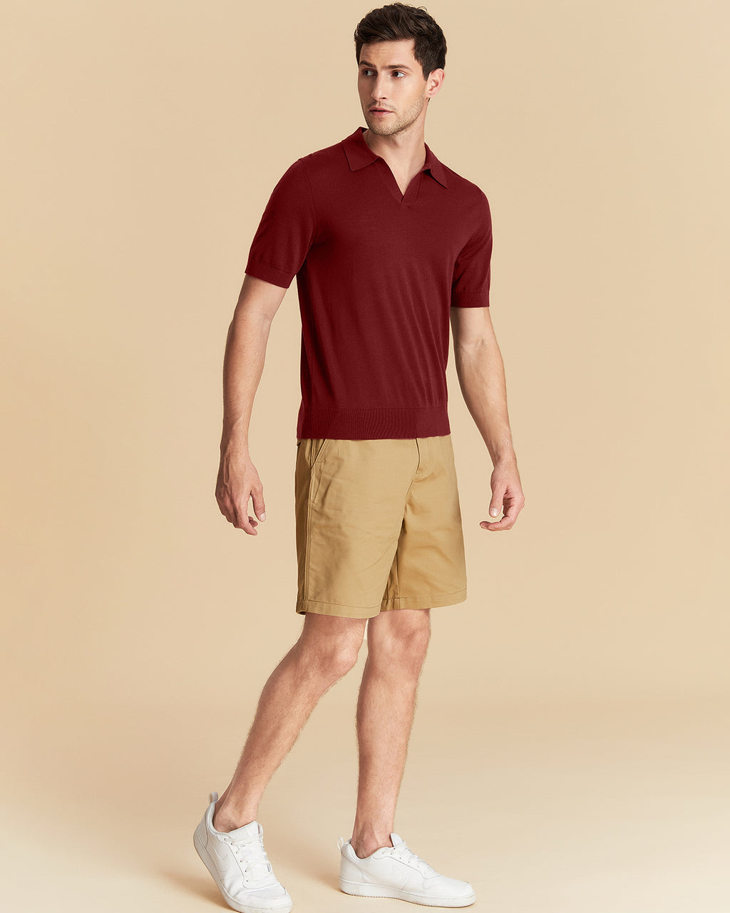 Wool Silk Polo Shirt