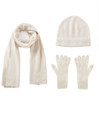 Cashmere Scarf Beanie Gloves Set
