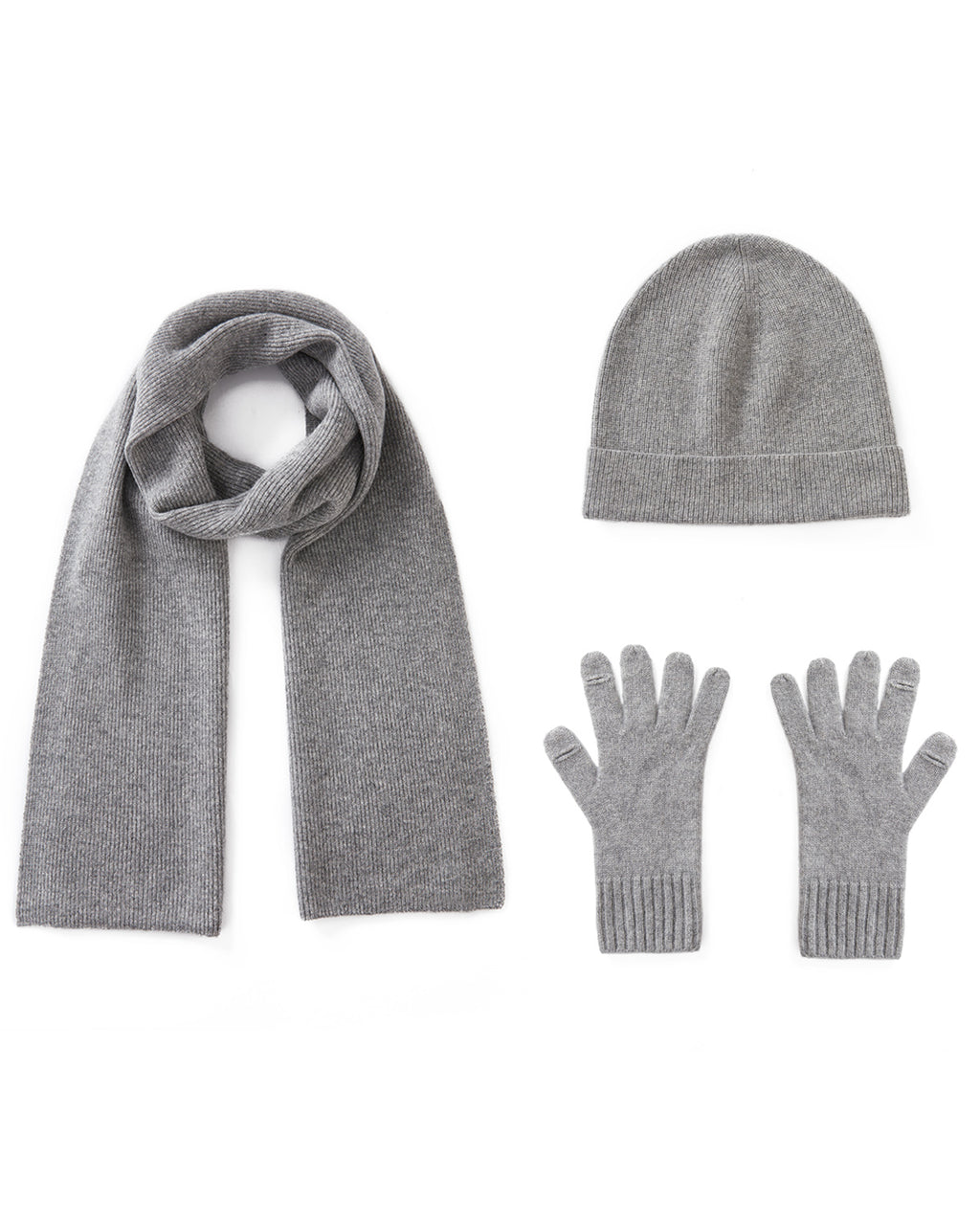 Cashmere Scarf Beanie Gloves Set