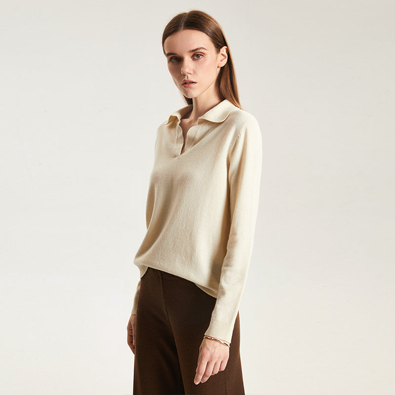 Cashmere Polo Sweater