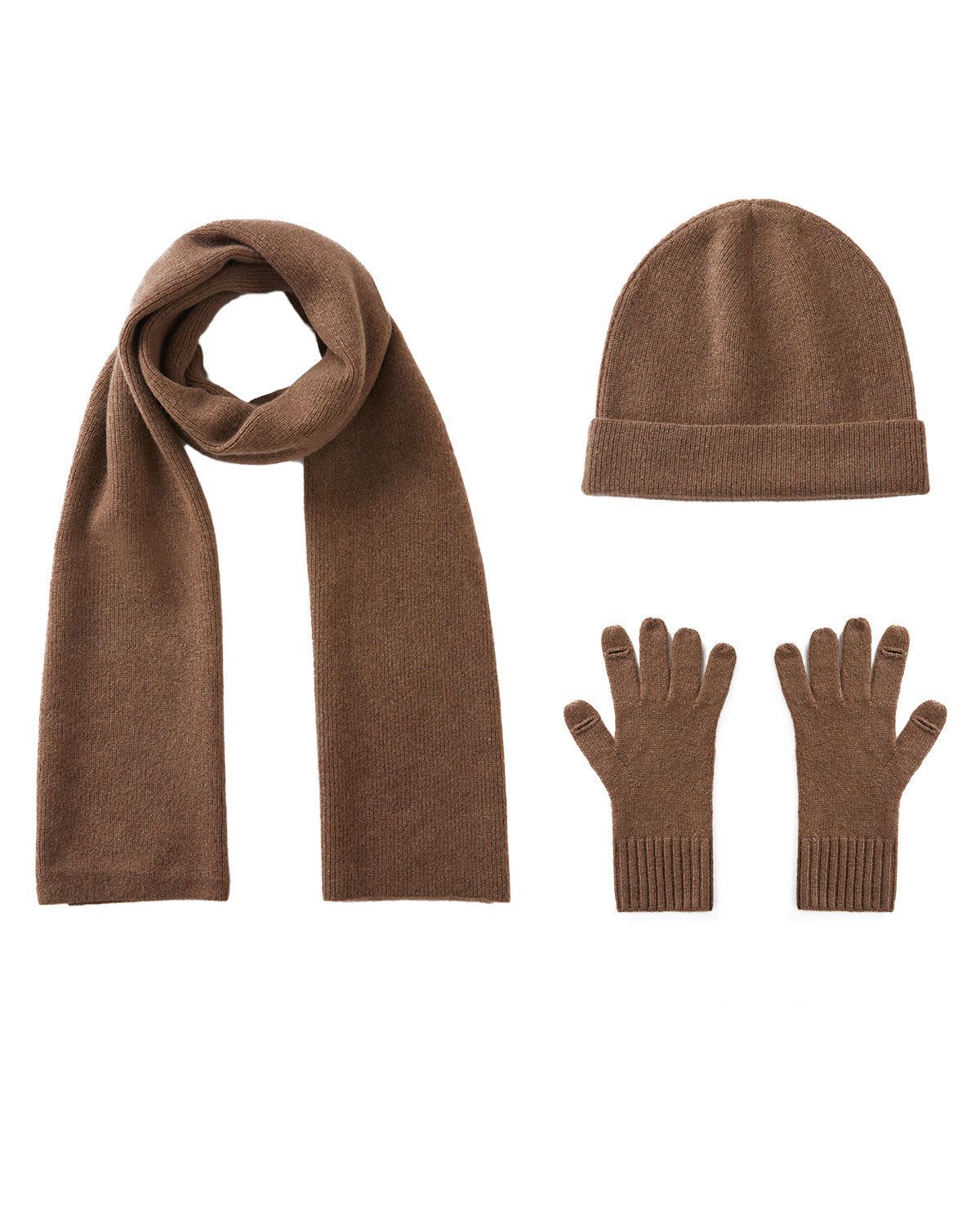 Cashmere Scarf Beanie Gloves Set