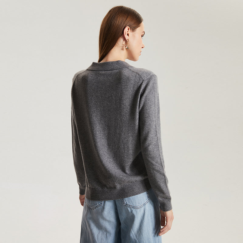 Cashmere Polo Sweater