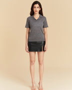 V Neck Lapel Polo Shirt