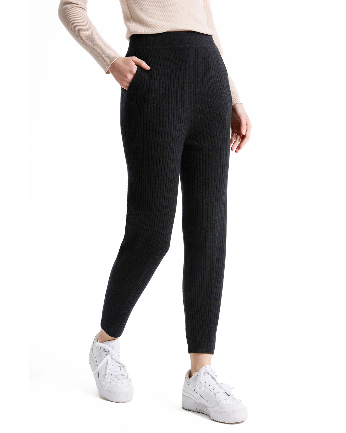 Ribbed Cashmere Jogger