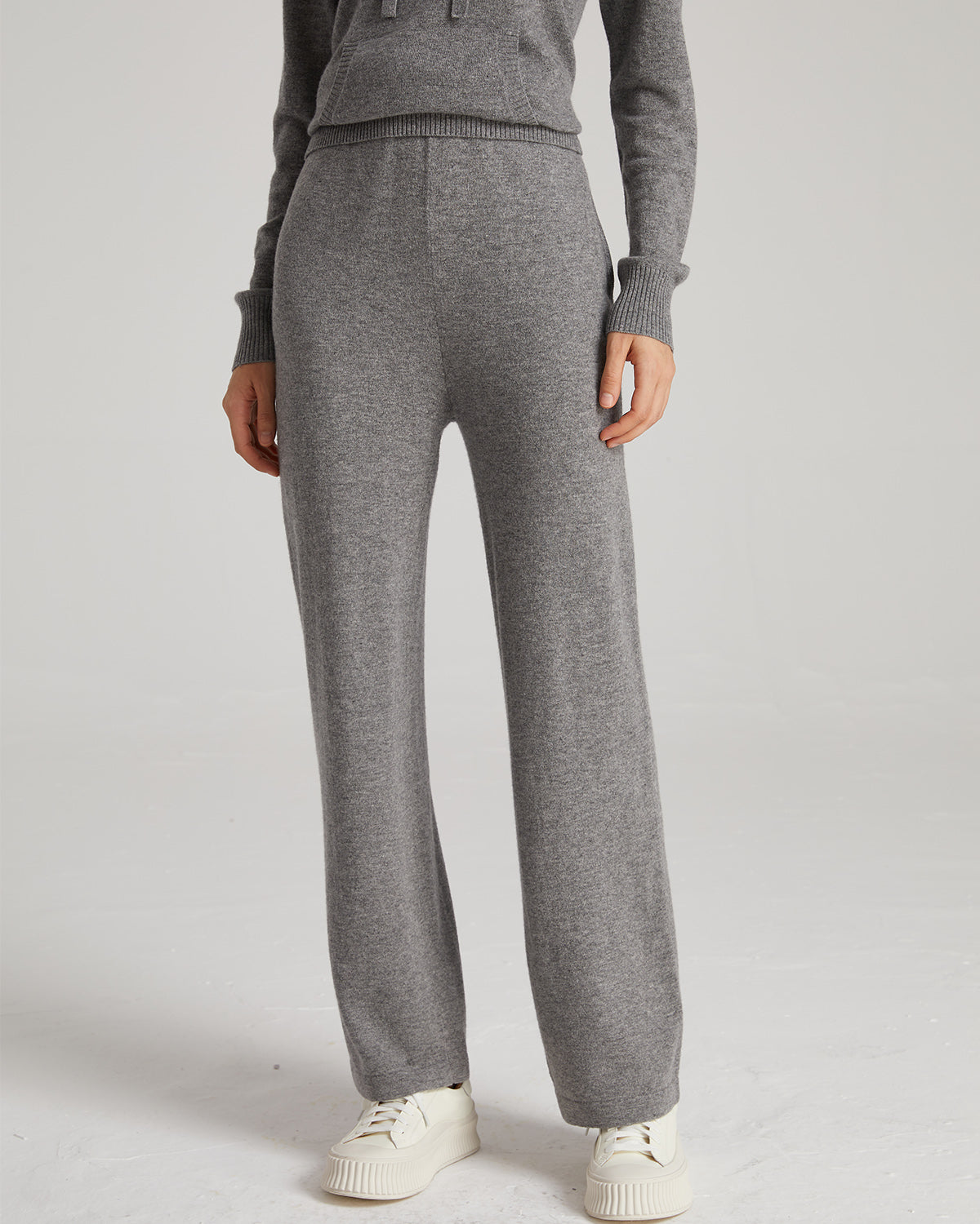 Wide Leg Cashmere Pants