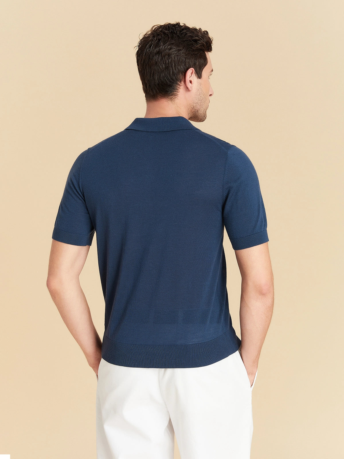 Wool Silk Polo Shirt
