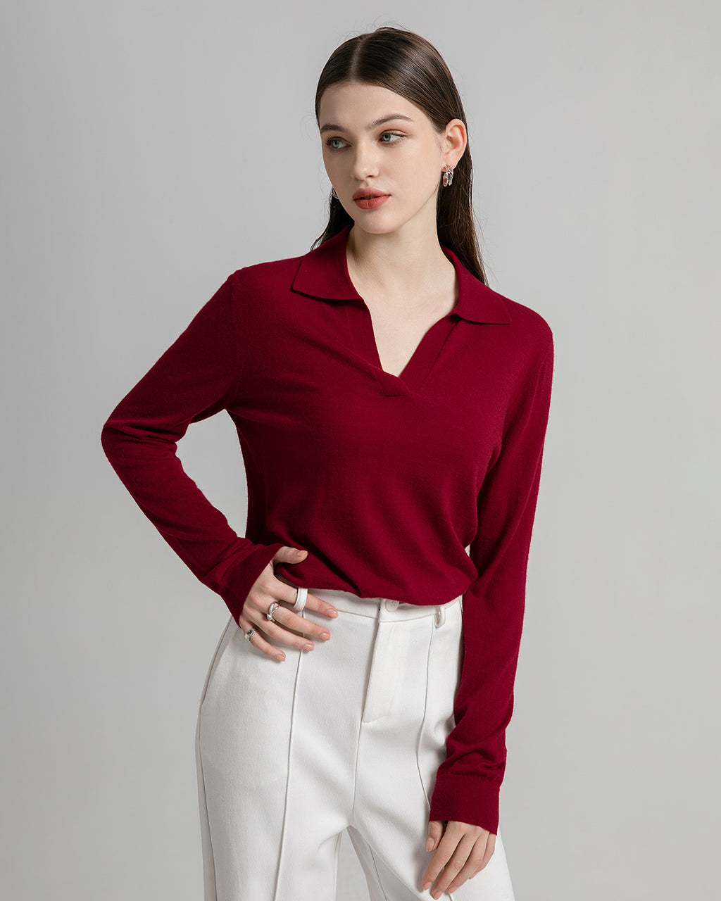 Super Lightweight Worsted Cashmere Polo