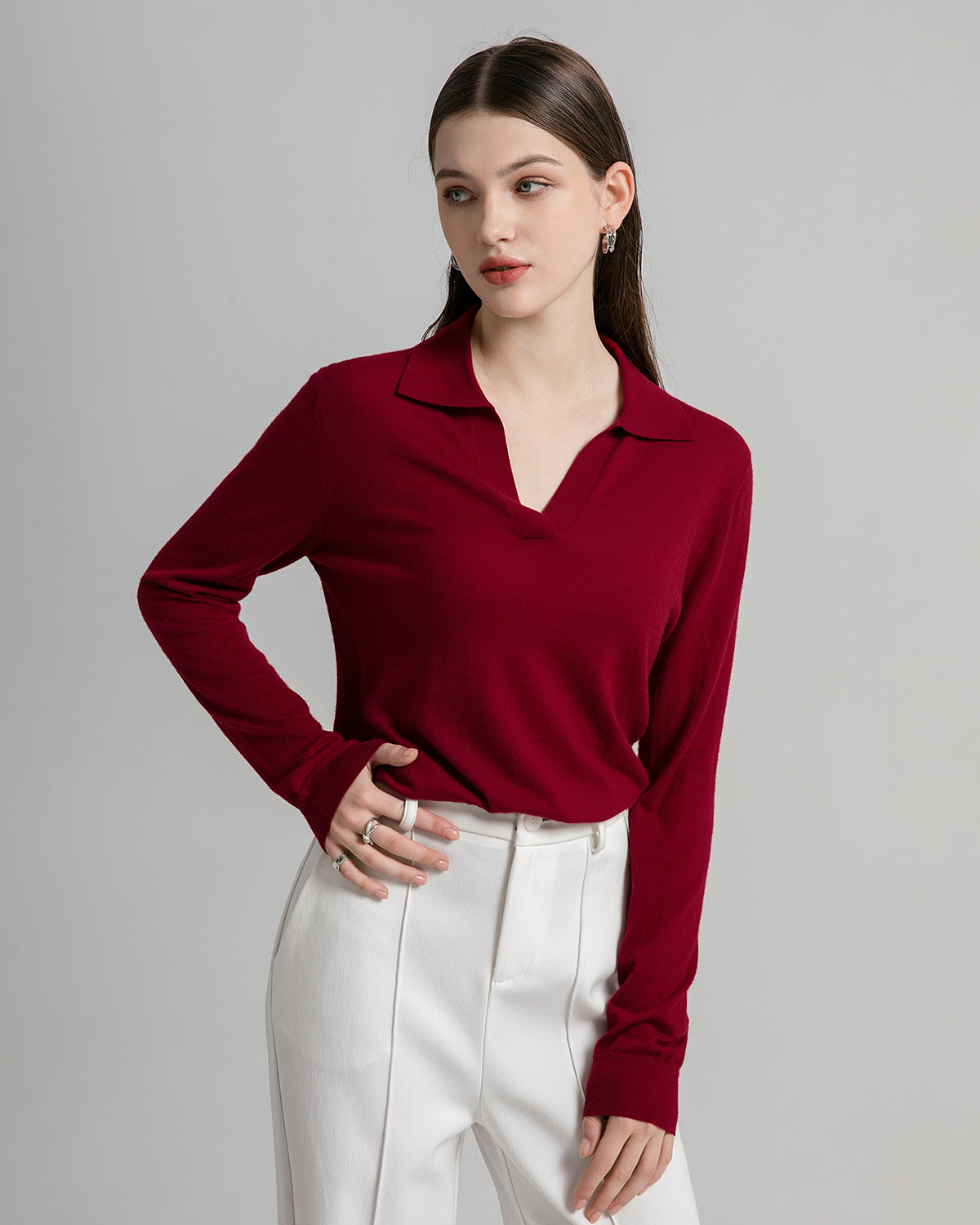 Super Lightweight Worsted Cashmere Polo