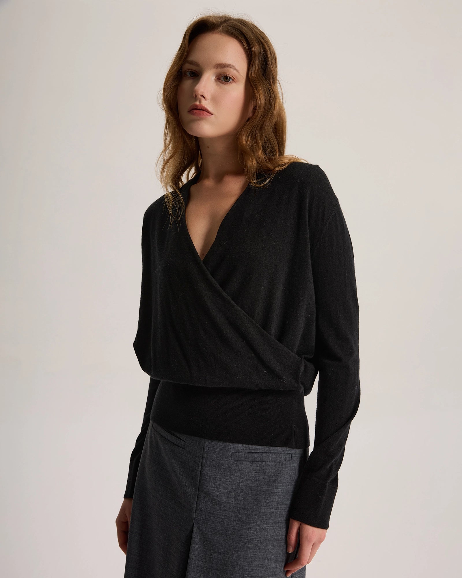 Lightweight Oversize Worsted Cashmere Sweater
