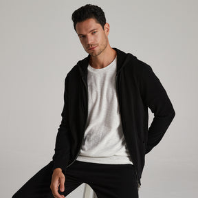 Men's Cashmere Cardigan Hoodie