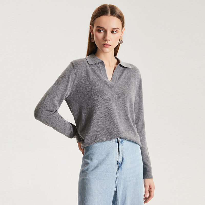 Cashmere Polo Sweater