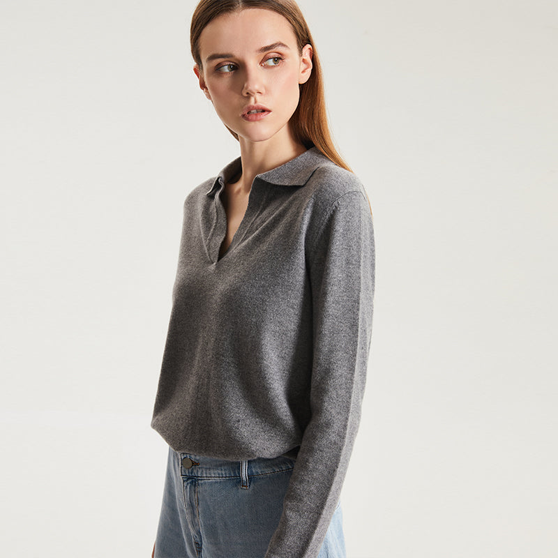 Cashmere Polo Sweater