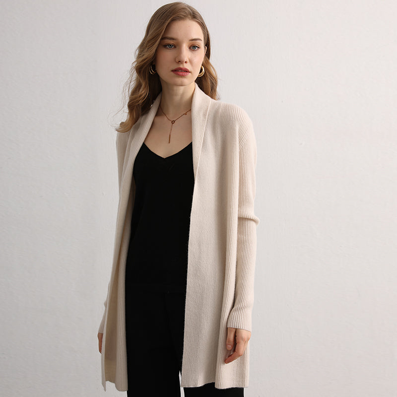 Ribbed Cashmere Cardigan