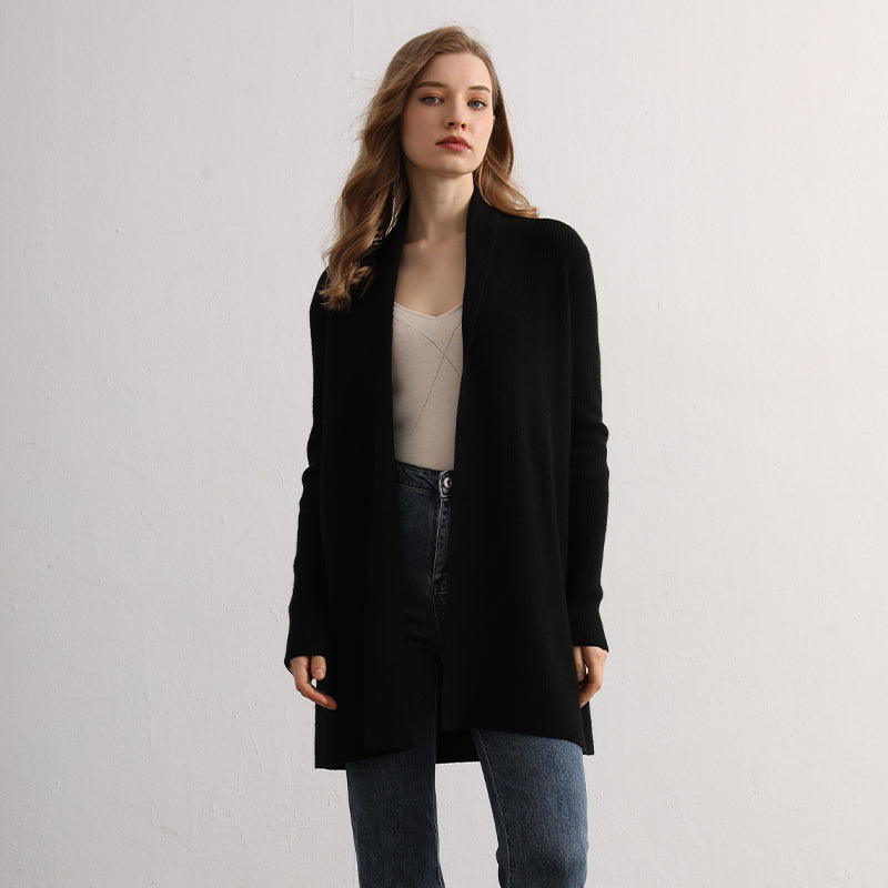 Ribbed Cashmere Cardigan