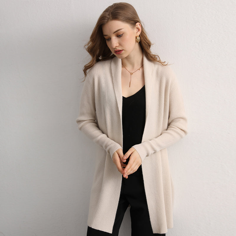 Ribbed Cashmere Cardigan