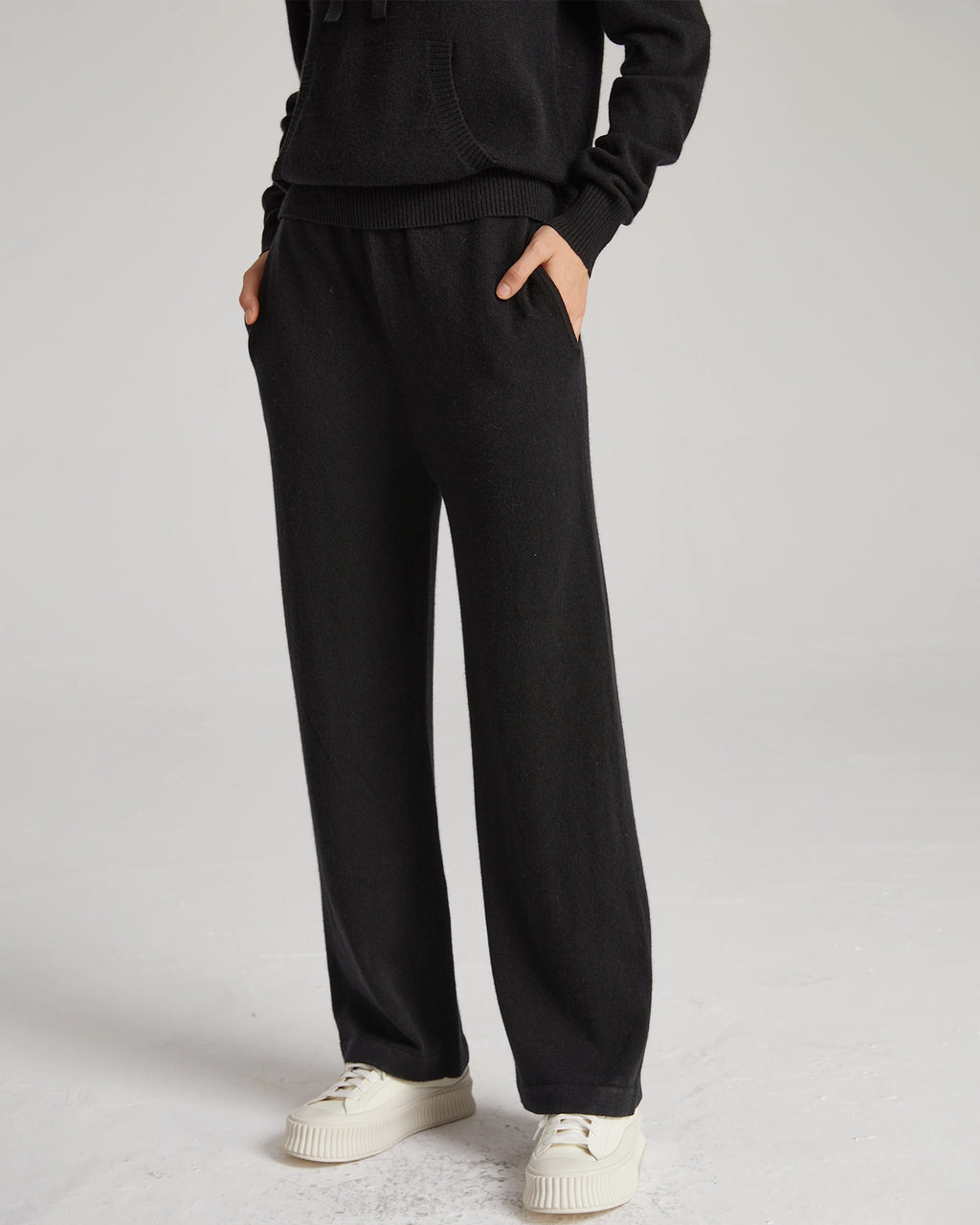 Wide Leg Cashmere Pants