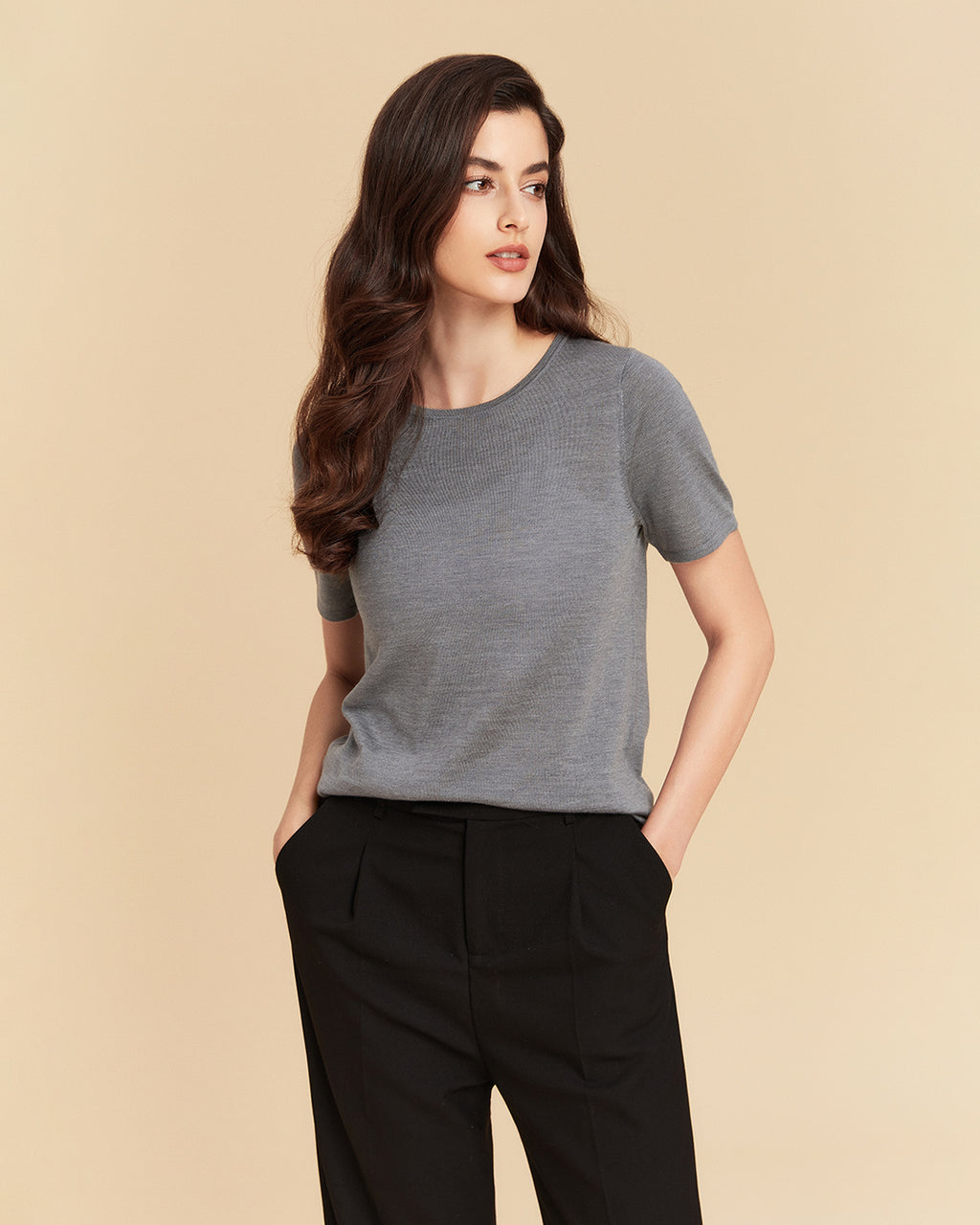 Silk Cashmere T shirt