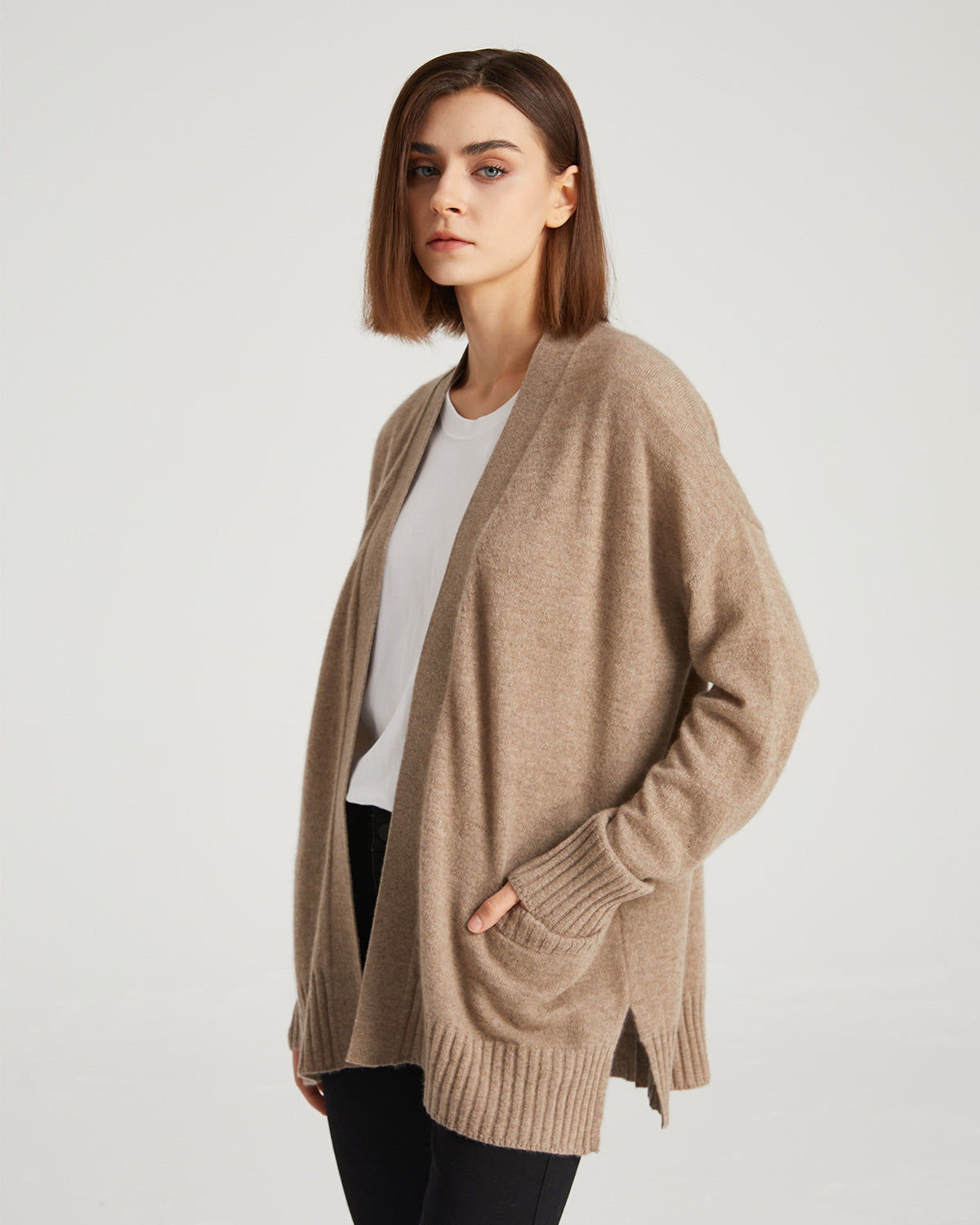 Front Open Cashmere Cardigan
