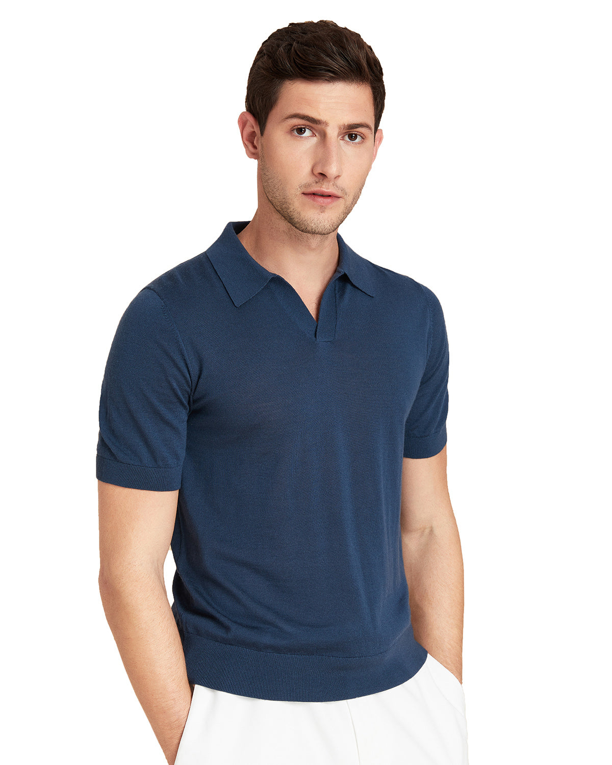 Wool Silk Polo Shirt